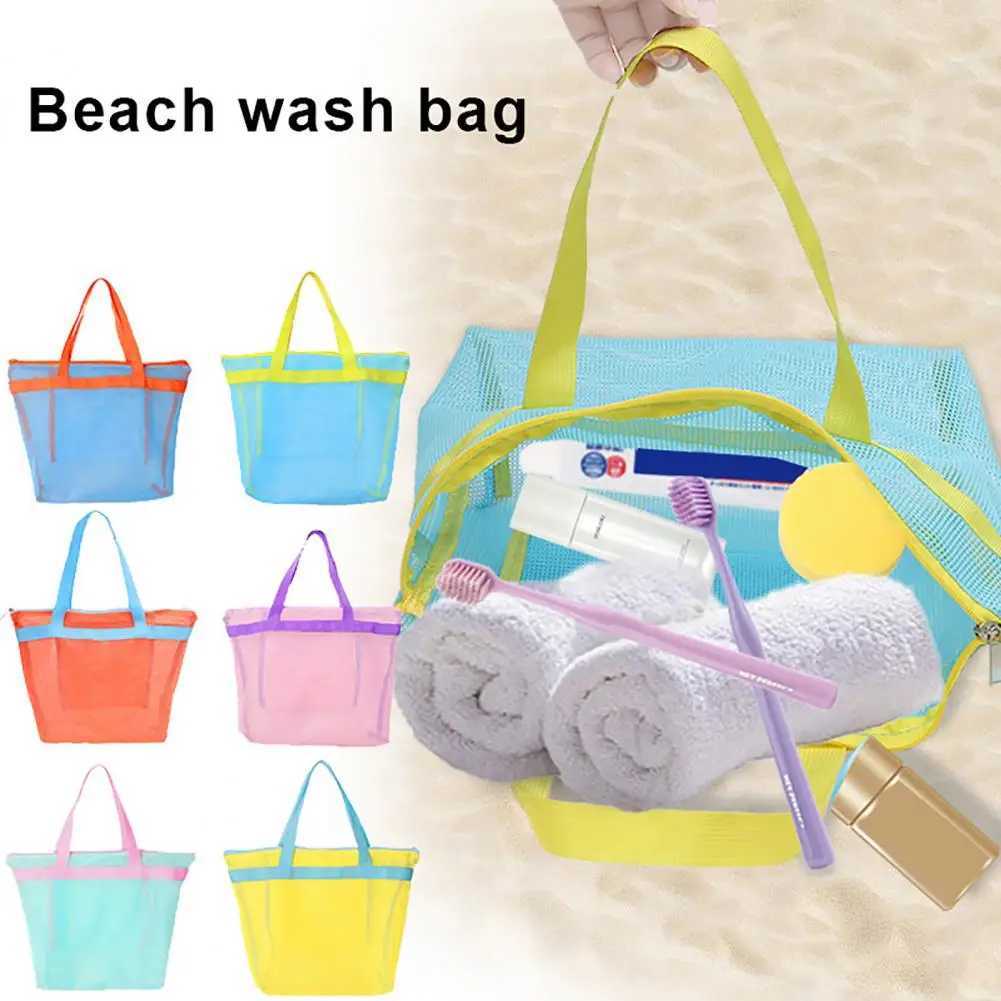 Beach Bag Hollow Mesh Drainage Quick Dry Dorm Shower Caddy Bathroom Shampoo Body Wash Baby Toys Stoarge Bag Travel Toiletry Bag Z250219