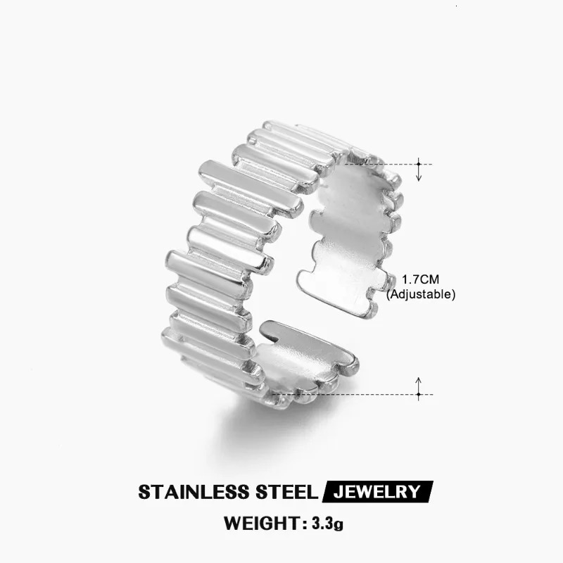 20pcs/lot Stainless Steel Gold Silver Color Leaf Snake Geometric Open Adjustable Ring for Women Men Fashion Jewelry Gift 250220