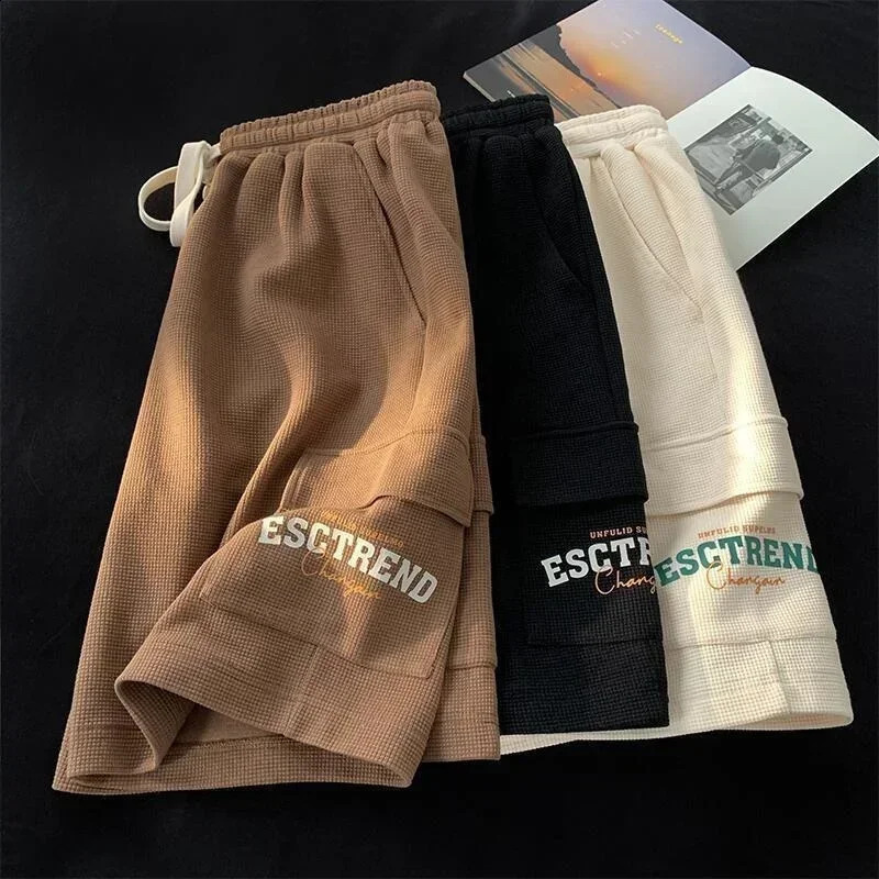 WoMen Shorts Pockets Drawstring Sports Pants Loose Wide Leg Breathable Casual Short Five-point Summer Short Streetwear men 250217