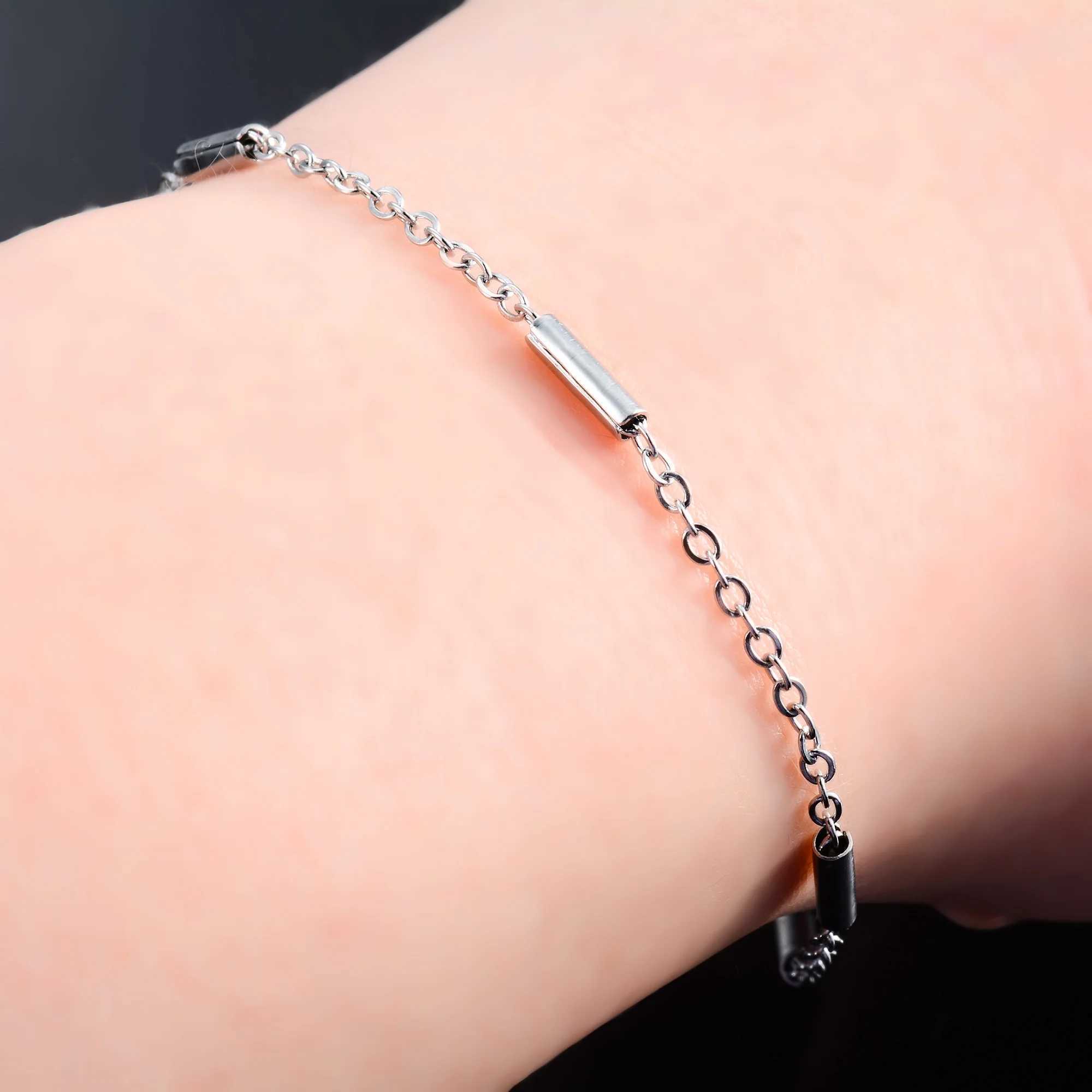 2mm Wide Stainl Steel Bracelet for Women Ladies Hand Cylinder O Chain with Extender Bangle Girl Anklet Jewelry AccoriesXJ250219