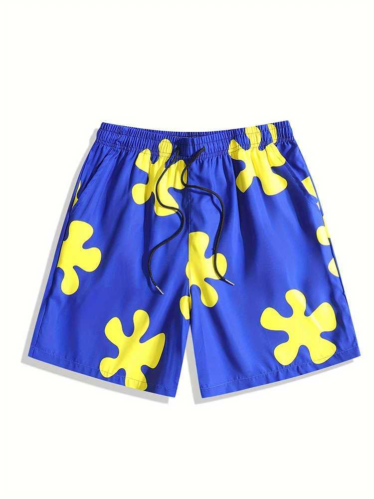 3D Color Block Printed Mens Shorts Summer Casual Mens Beach Shorts Outdoor Sports Shorts Urban Street Mens Fashion Shorts X250220