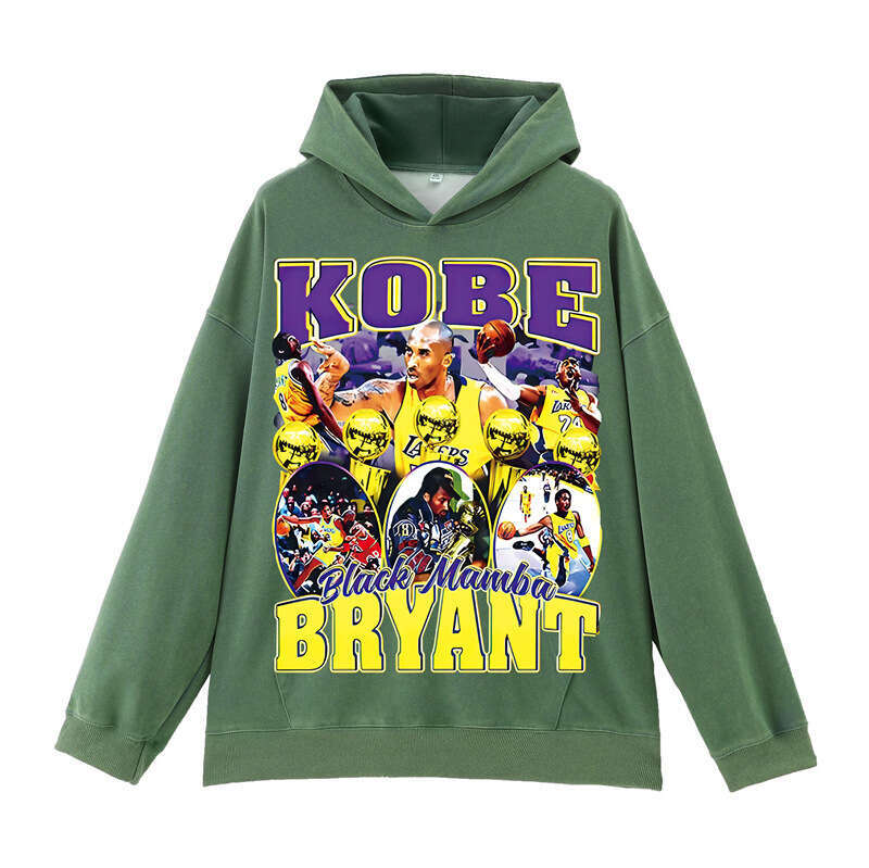 Hot! Water Washed Hooded Sweatshirt: Black Loose Shoulder Blank for Street Style