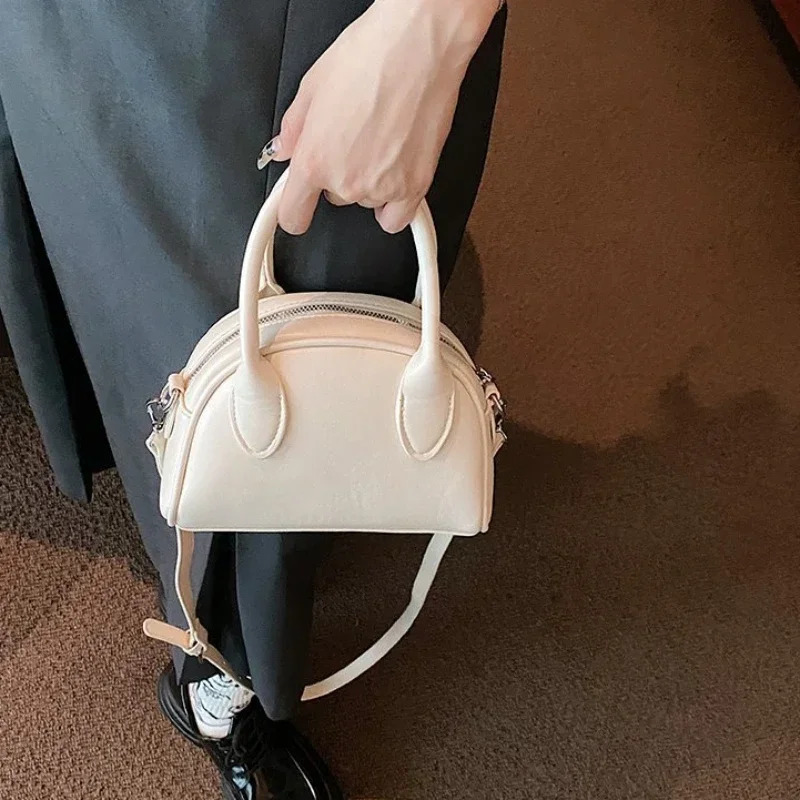 French Style Pink Shoulder Crossbody Bag for Women Trendy All-Match Square Shell Sling Bag Female Simple Portable Pouch 250214