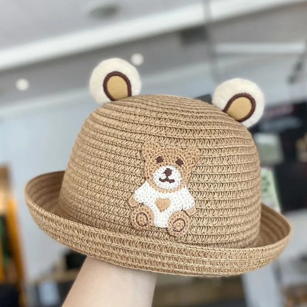 Childrens Fisherman Hat Kids Grass Hat Boys Girls Headgear Summer Breathable Sunshade Cap Cute Travel Headgear Sunscreen Products