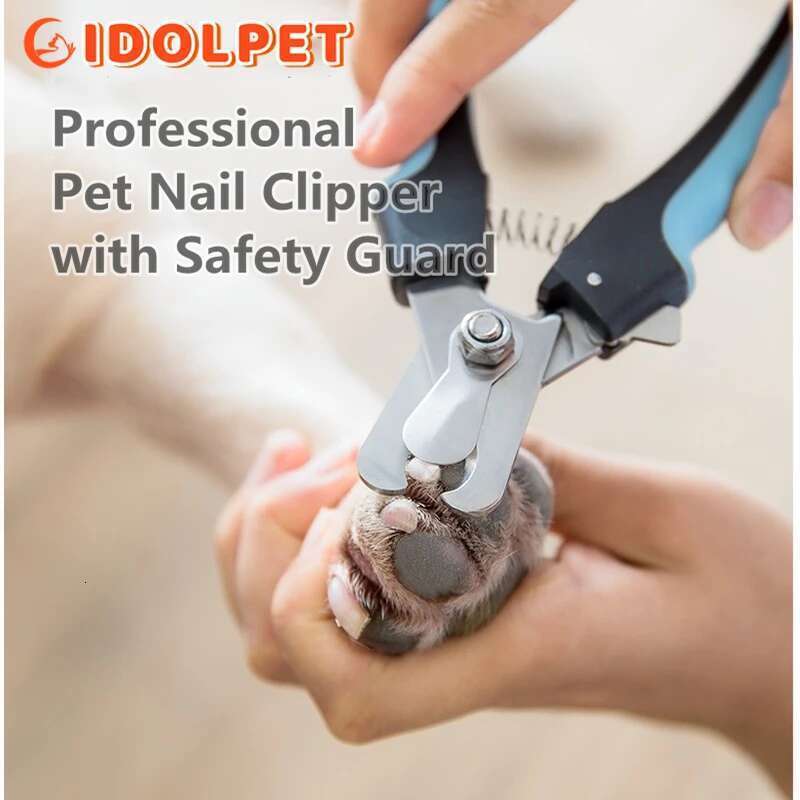 Professional Stainless Steel Pet Nail Clipper with Safety Guard for Cat and Dog Claw Grooming Adjustable size Supplies