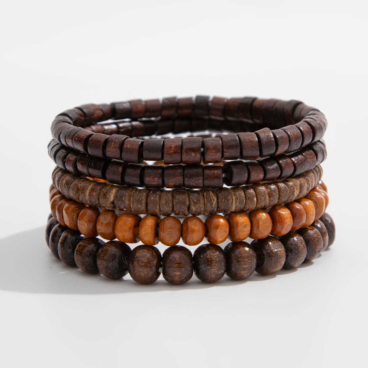 Charm Bracelets Irregular wooden bead bracelet geometric acrylic Brelet set for accessories H25220