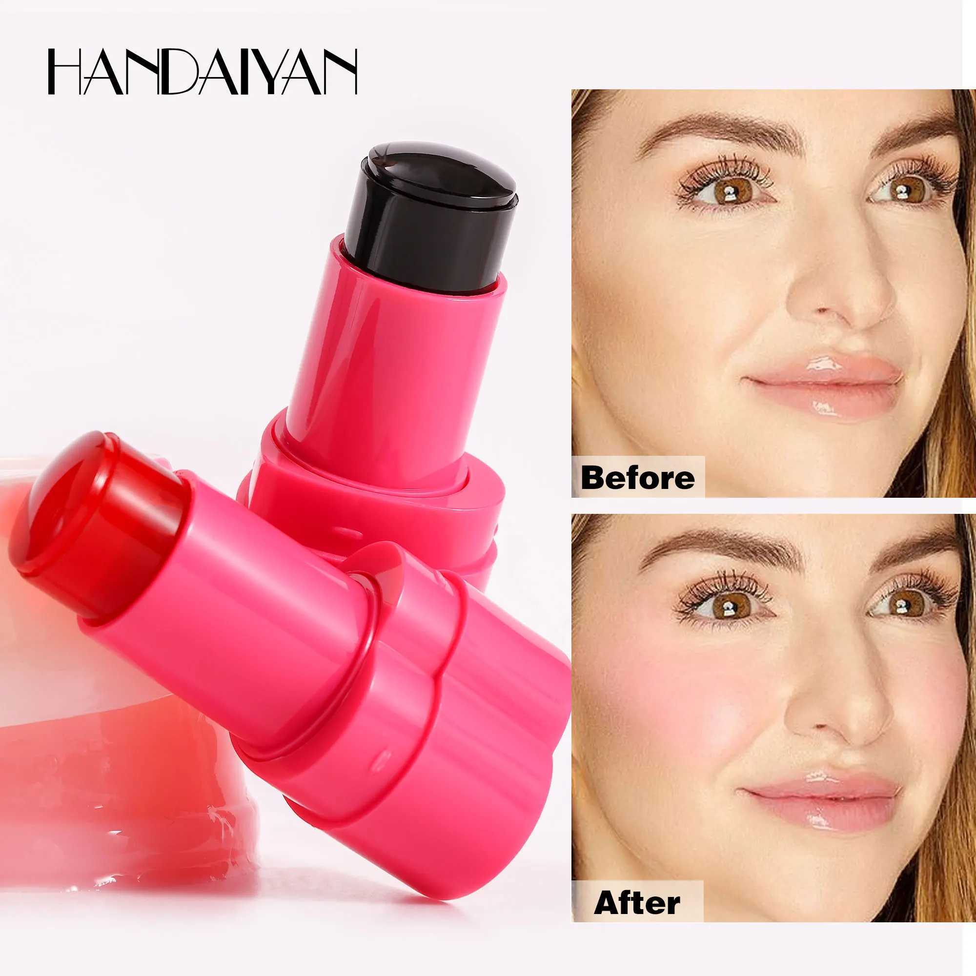 handaiyan Freeze B Lips Cheek Stains Multi-Purpose Matte B Lip Gloss Makeup Waterproof and Long-Lasting Lip GlossW250220
