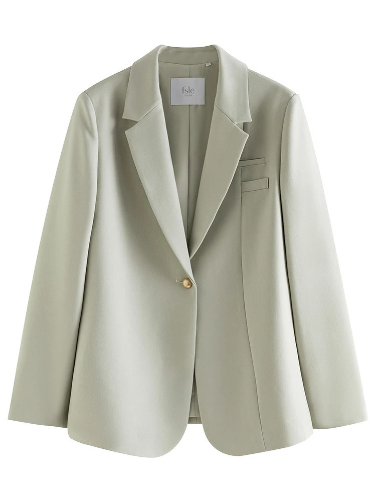 FSLE Korean Style Temperament Suit Jacket for Women Spring n Professional Formal Blazer Coats Female 24FS11069 250213