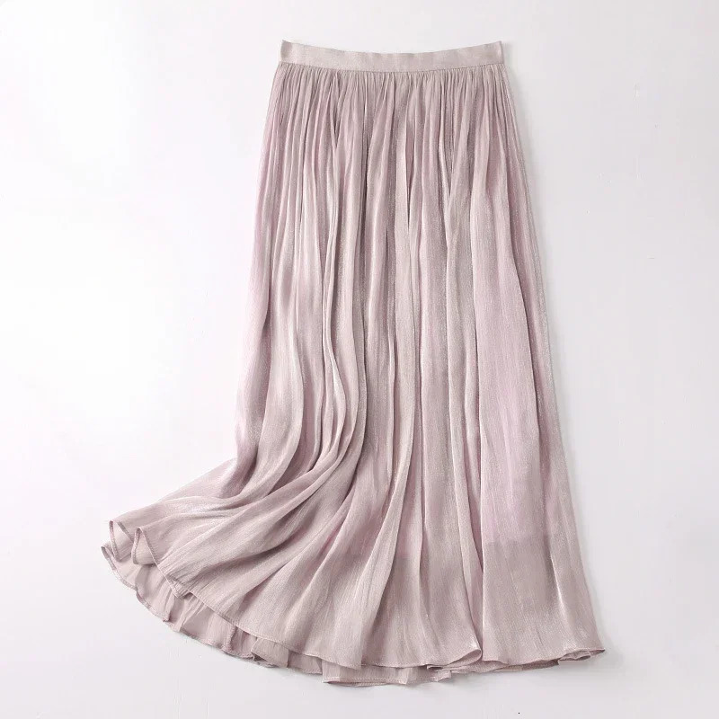 Ladies Casual Temperament Long Skirt Jupe Summer Aline Maxi Skirts for Women Clothing Saias Harajuku Bottoms Faldas Streetwear 250220