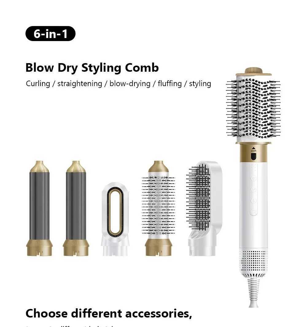 6-inch high-speed hair dryer multifunctional straight curling dual-use automatic curling iron 0.000 RPM multi head curling iron W250220