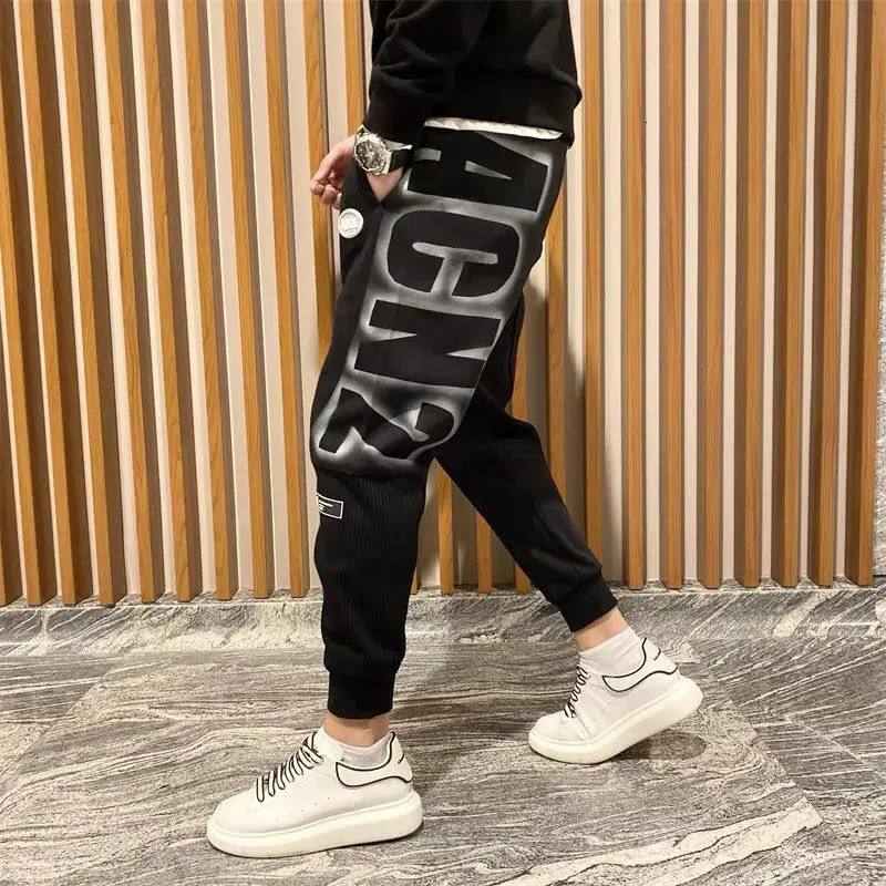 Harem Mens Sweatpants In Sport Elastic Goth Y2k Trousers Korean Style Track Stylish Flated Summer Man Sweat Pants XL 250218