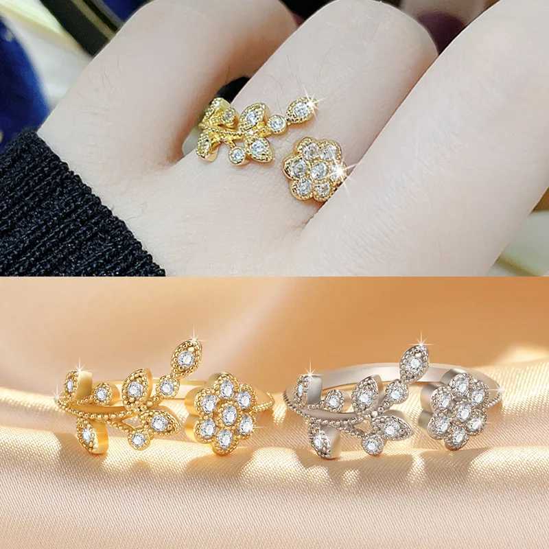 Luxury Diamonds Tree Wedding Rings for Wen Fashion Engagement Jewelry White Diamonds Open Adjustable Finger Ring X250220