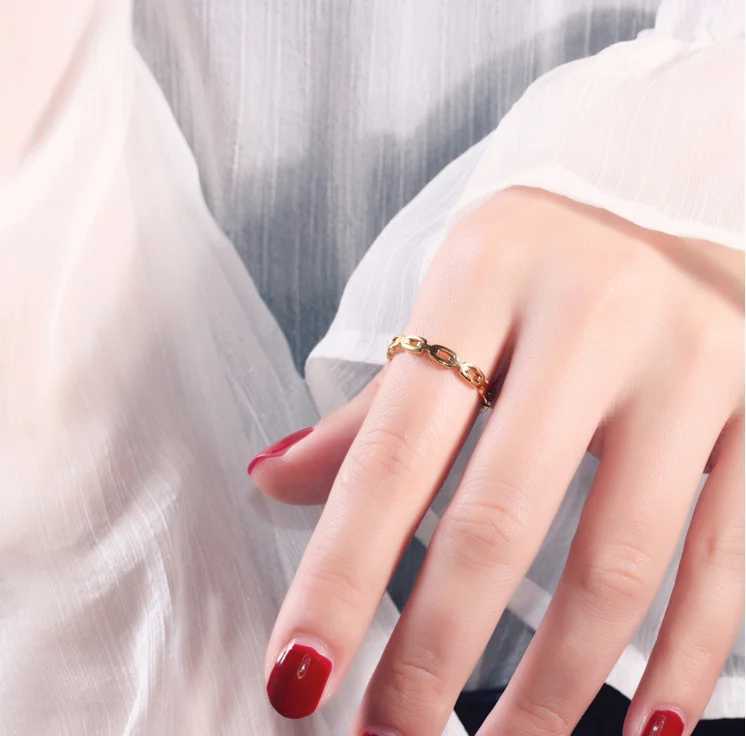 Stainless steel ring with chain links mens Venturi ring Geely ring finger gold silver ring set Venturi jewelry gift X250220
