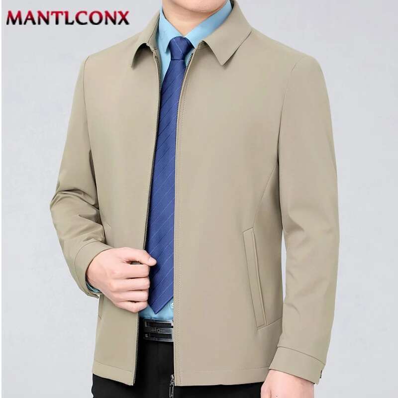 Men's collar jacket, solid color, loose cardigan, business spring jacket, workwear, casual jacket, 3xl