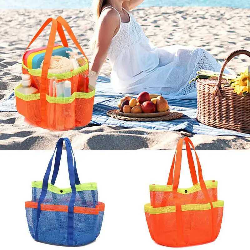 Portable Mesh Shower Caddy Beach Tote Bag Travel Storage Wash Bag Swimming Bath Bag Suitable for Outdoor Camping Quick Dry Z250219
