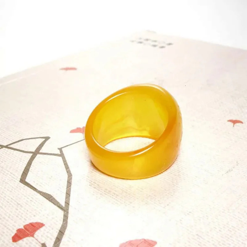 Natural Yellow Amber Ring Men Women Fine Jewelry Accessories Baltic Ambers Rings For Girlfriend Mom Gifts 250218