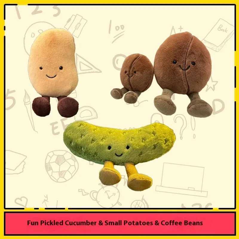 Fun Vegetable Potato Plush Toy Pickled Cucumber Coffee Bean Doll Creative PersonaliTY Soothing Doll Girl Birthday Gift W250219