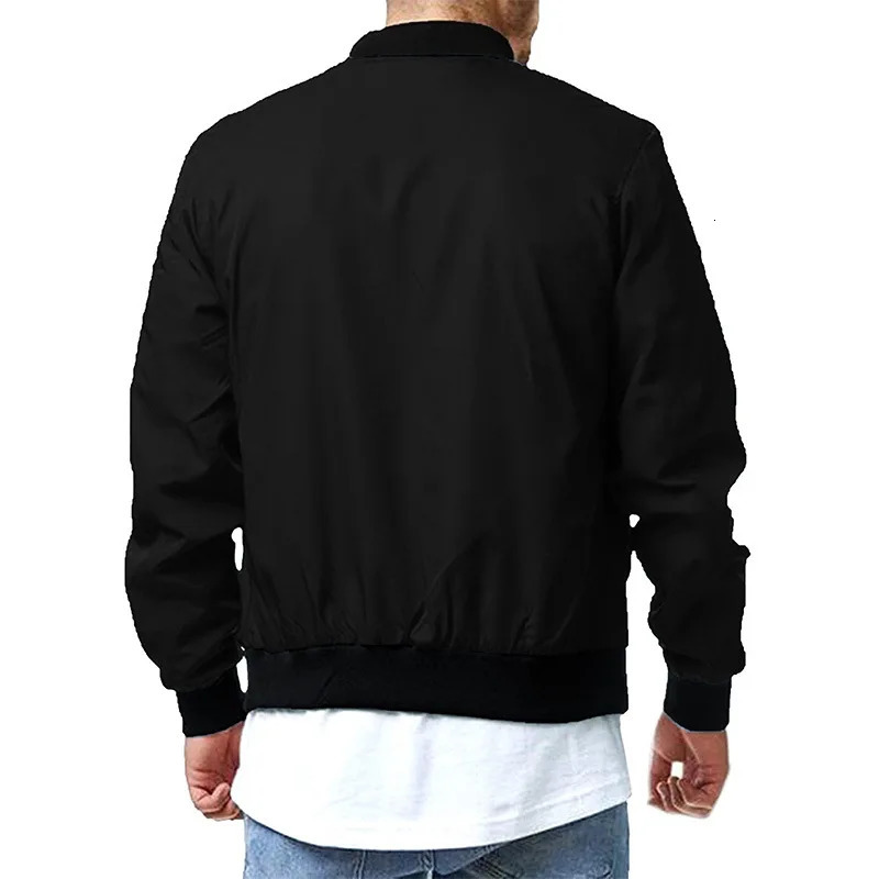 Spring and Autumn Thin Mens Pilot Jacket Retro Casual Stand up Collar Zipper Jacket Outdoor Sports Loose Baseball Jacket 250219