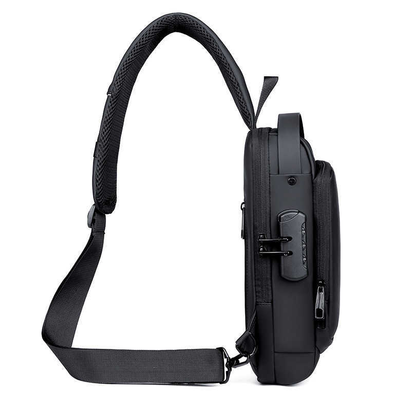 New Chest Bag Mens Tide Messenger Bag Mens Waterproof Single Shoulder Bag Mens Sports Leisure Mens Chest Bag Locomotive Bag 241225