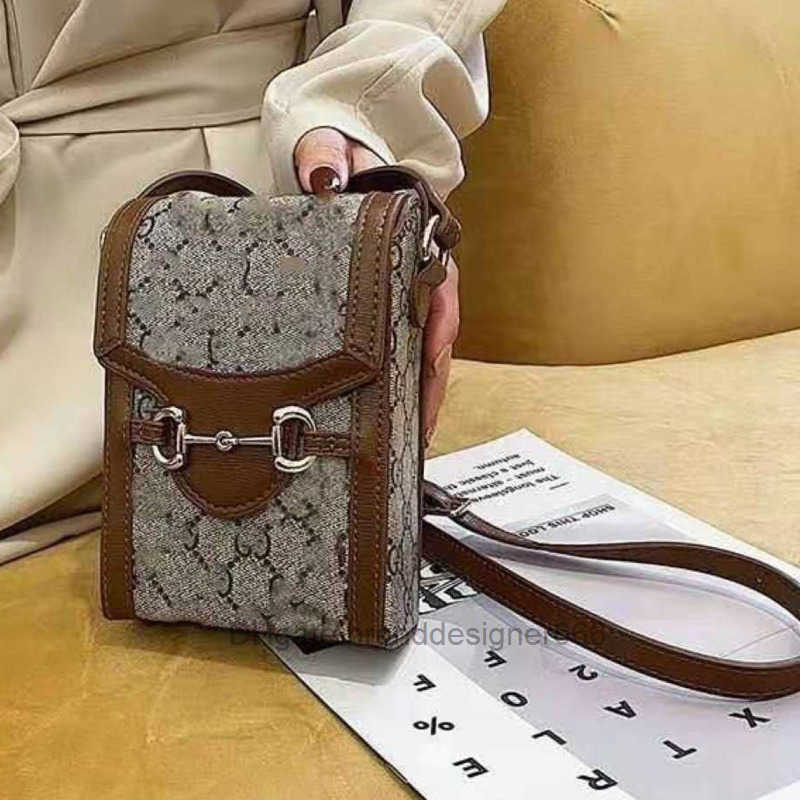 Purses 1955 mobile phone bag aged womens leather cross-body small square fashion trend clearance sale