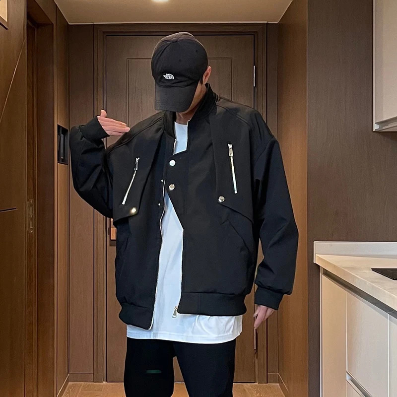 Retro Baseball Jackets Man Fashion Coat High Street Bomber Jacket Spring Autumn Woman Biker Outwear Tops 250218