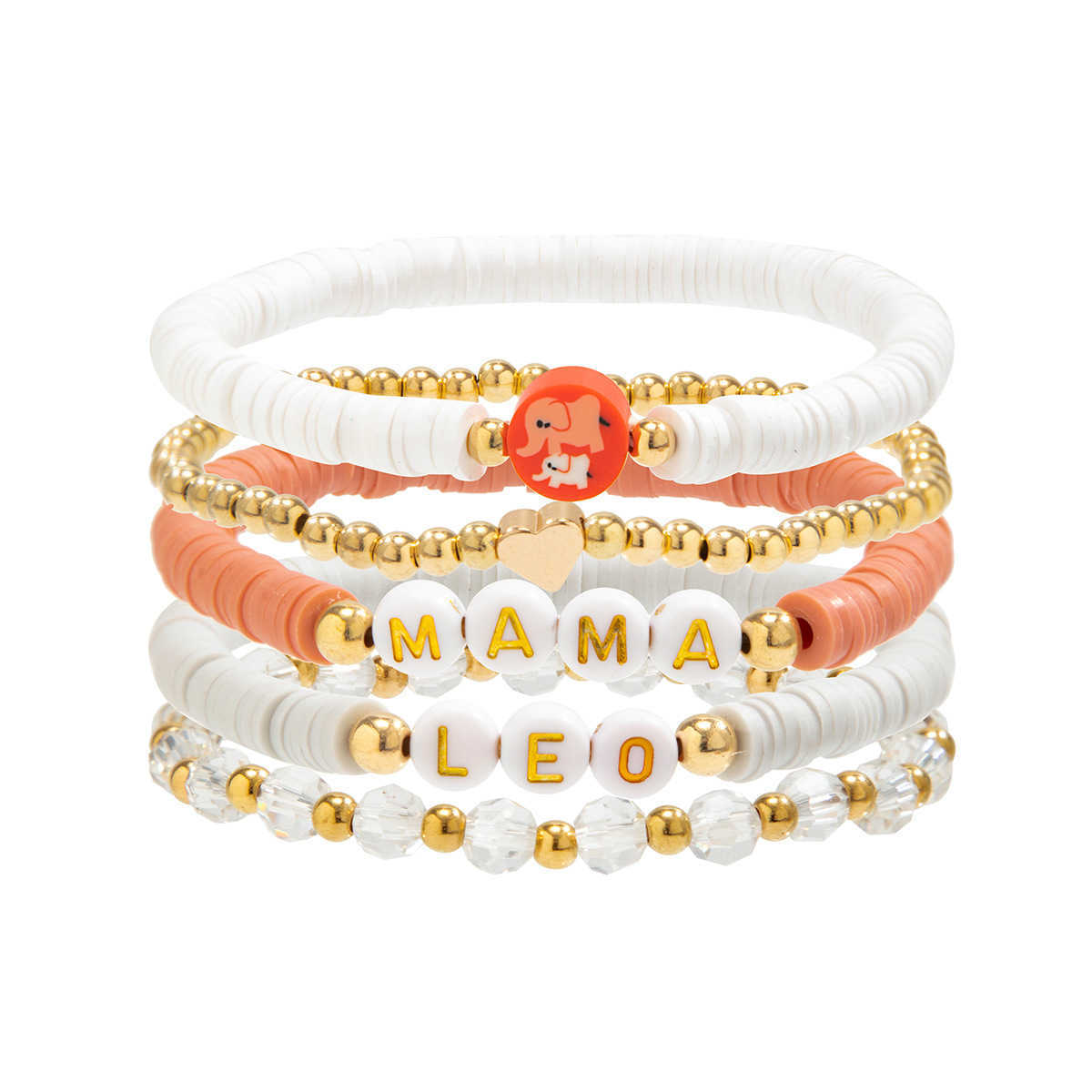 Charm Bracelets Mothers Day Letter Bracelet Set Versatile Gift Commemorative Mom Beaded Handmade for Women H25220 1 GYZZ