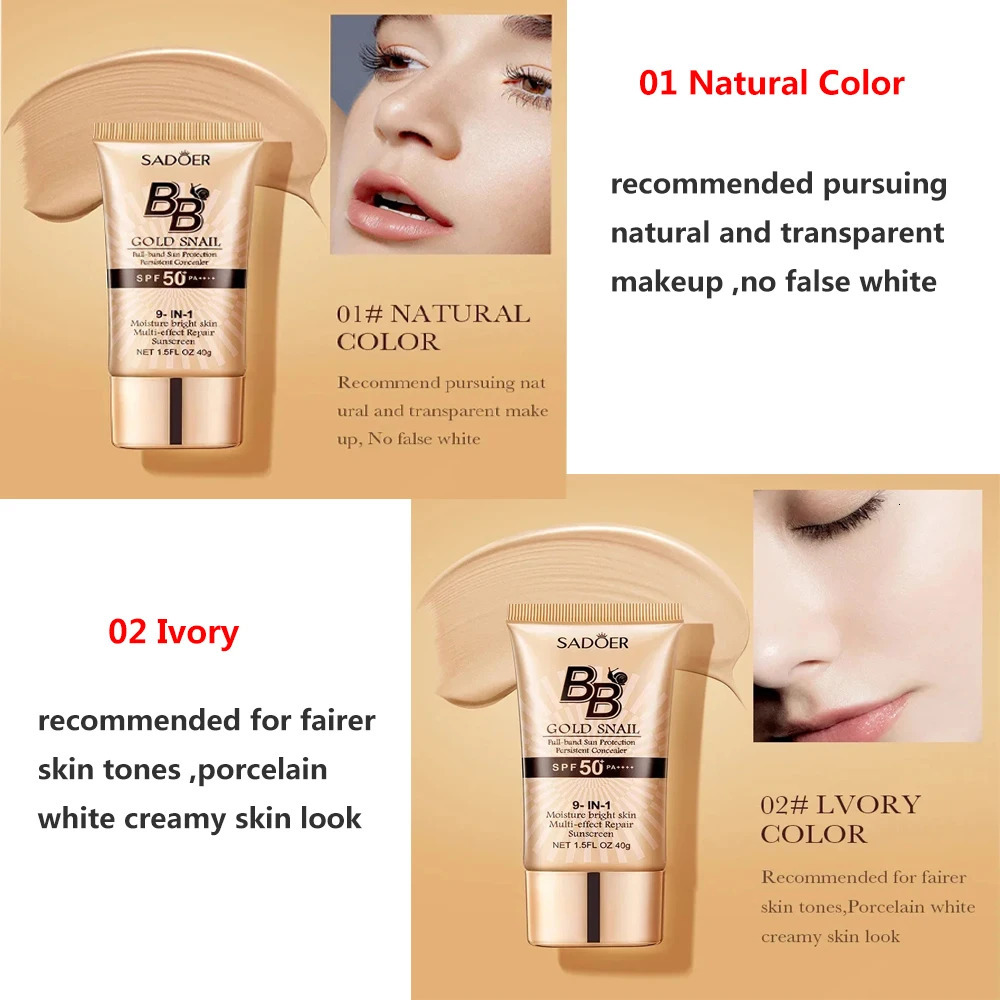 Oil control matte BB cream liquid base waterproof and durable full coverage acne spots dark round concealer makeup 250217