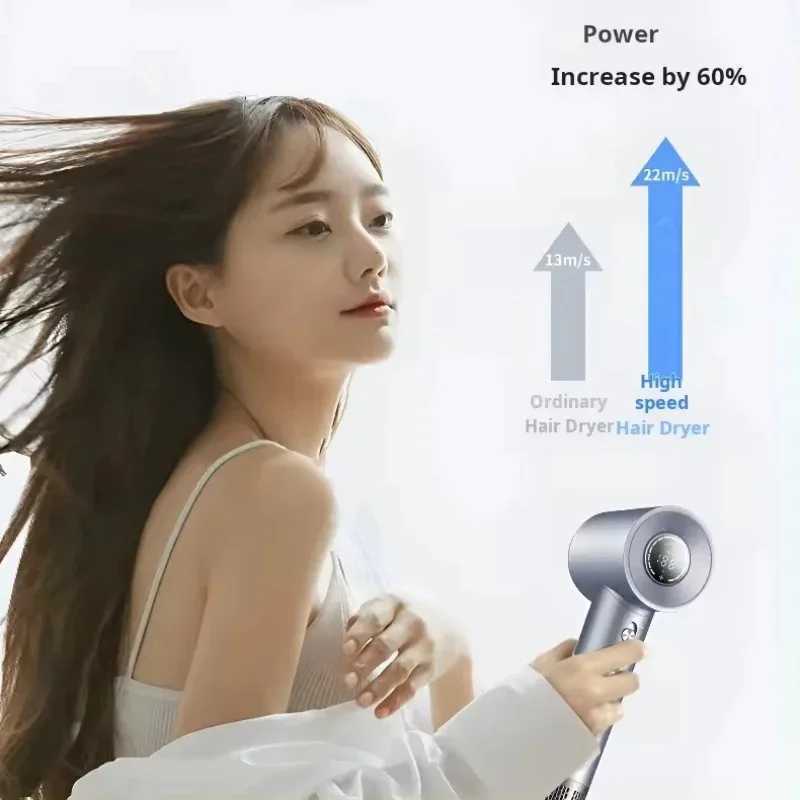 New Professional Leafless Hair Dryer Multifunction Salon Style Tool With Flyaway Attachment Negative Ionic Premium Hair Dryers W250220