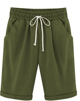 Womens Solid High Waist Harem Pants Capris size Summer Beach Womens Trousers Spring Black Casual Loose womens shorts 250214