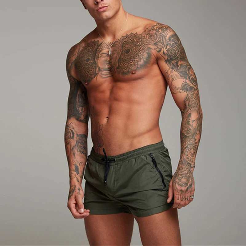 2024 Summer Running Shorts Men Elastic Waist Jogging Gym Fitness Shorts Quick Dry Training Casual Shorts Pants Male X250220