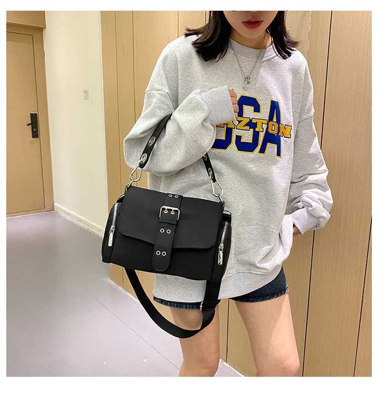 Nylon Women Shoulder Crossbody Bag black Fashion Axillary bags Brand design ladies female handbag small Black womens bag Y250218