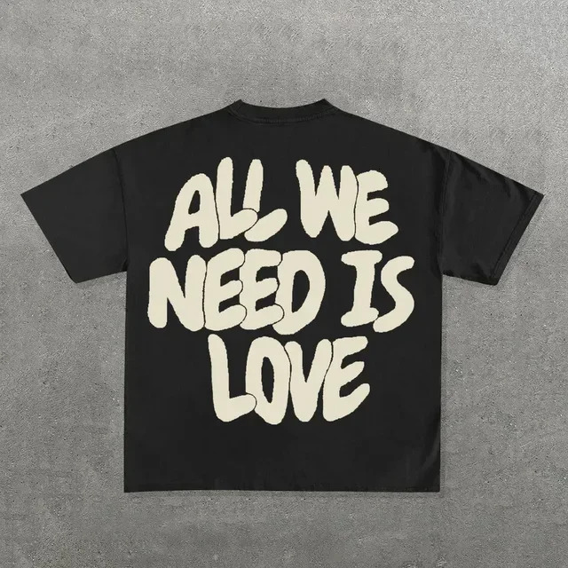 Streetwear Y2k T Shirt Mens Harajuku Hip Hop Graphic Print Oversized Cotton Round Neck TShirt Gothic Short Sleeve Tops Ins 250213