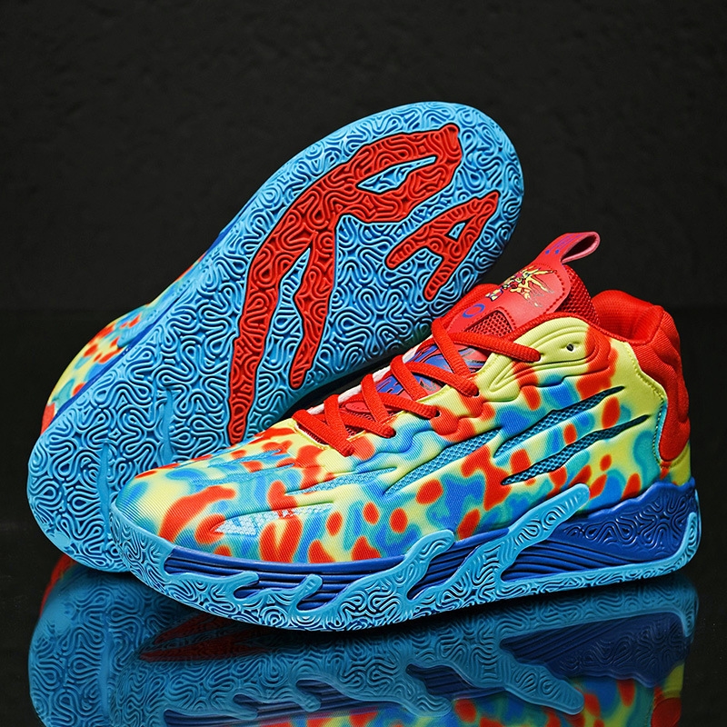Men's women's indoor and outdoor shock-absorbing anti-slip actual hot combat couple large children's basketball shoes 35-45