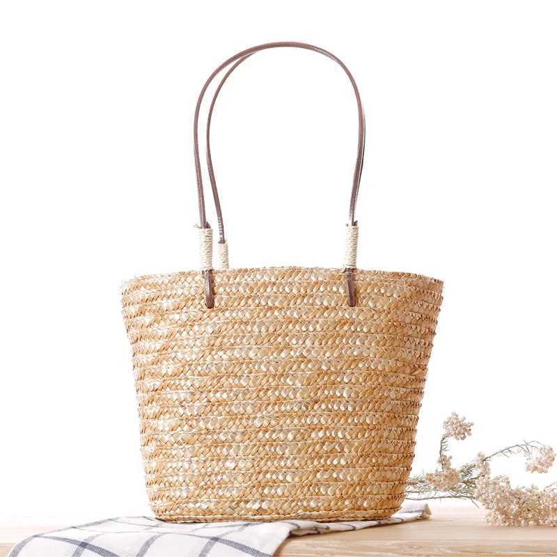 YoReAi Women Handbag Summer Beach Bag Rattan Woven Handmade Knitted Straw Large Capacity Totes Women Shoulder Bags Bohemia New Z250219