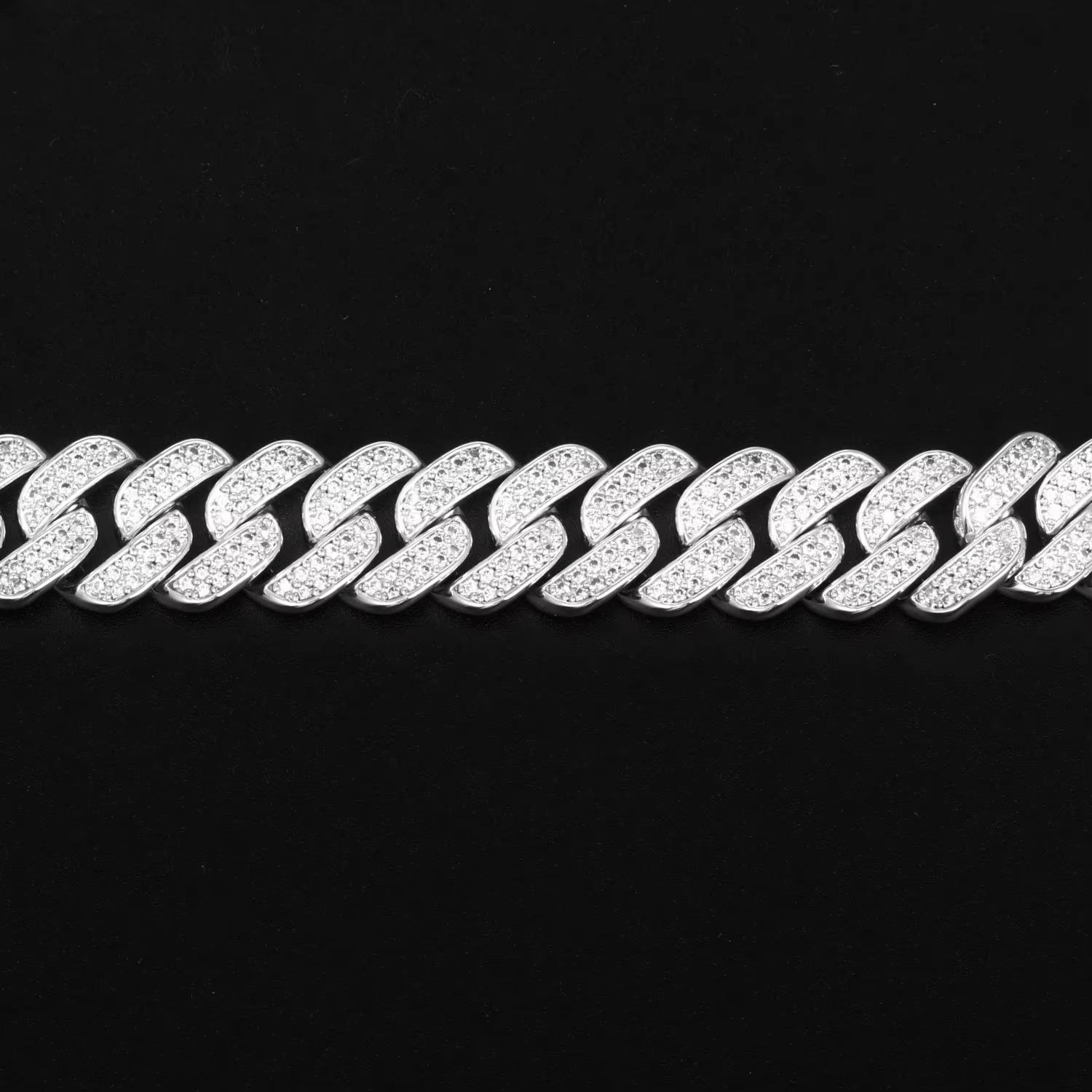 Hot Sale Hip Hop Iced Out Dia Zirconia Cuban k Chain Necklace