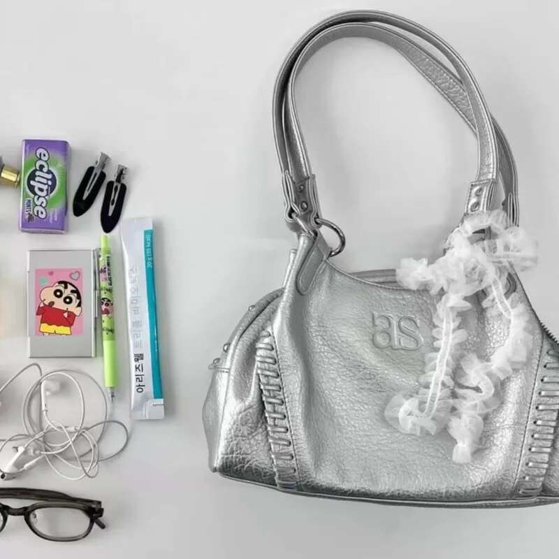 Letter Print Korean Brand Hobos Handbags PU Leather Fashion Shoulder Large Capacity Commuter Tote Bag Elegant Bags For Women