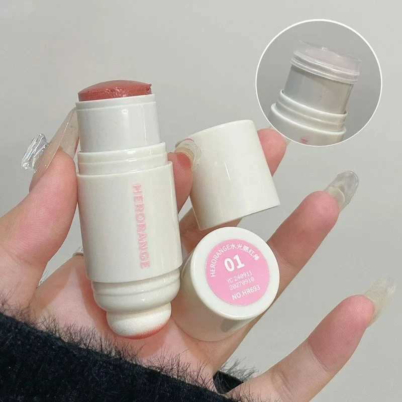 Double-ended B Stick Sponge Soft Face Brightening Water Light High Gloss Cream 2 in 1 Peach Pink Cheek Tint Makeup CosmeticsW250220