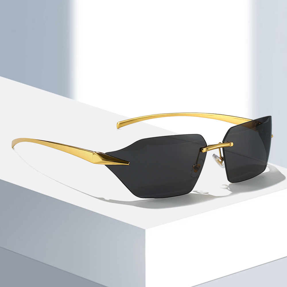 Fashion Sunglasses For Women Designer Luxury Glasses Frameless Edge-cut Eyeglasses
