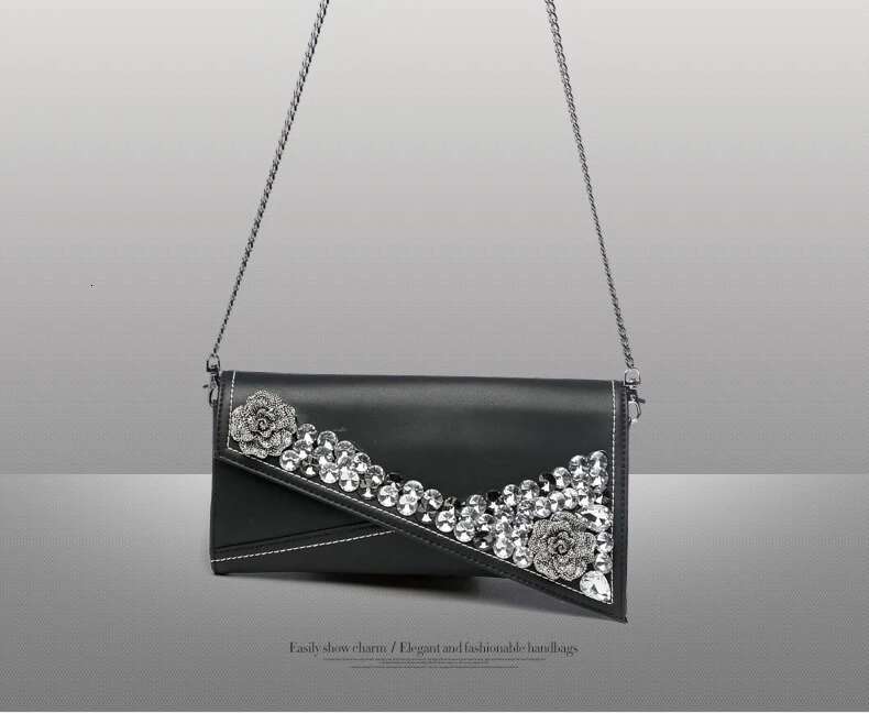 Fashion Dia Leather Handbag Women Clutch 2024 New Ladies Dress Banquet Female Casual Chain Shoulder Bags Digging Bag