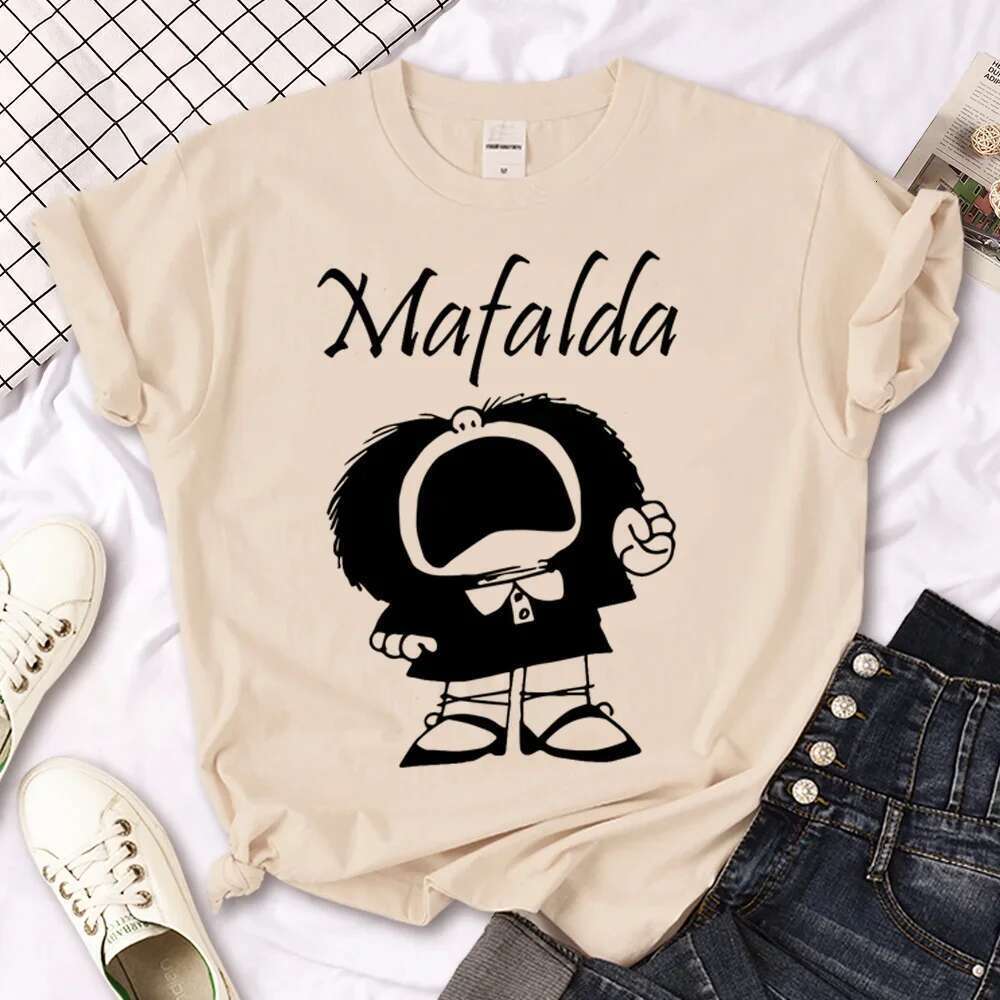 Mafalda - Women's Pattern T-shirt, Harajuku Manga Clothing, 600