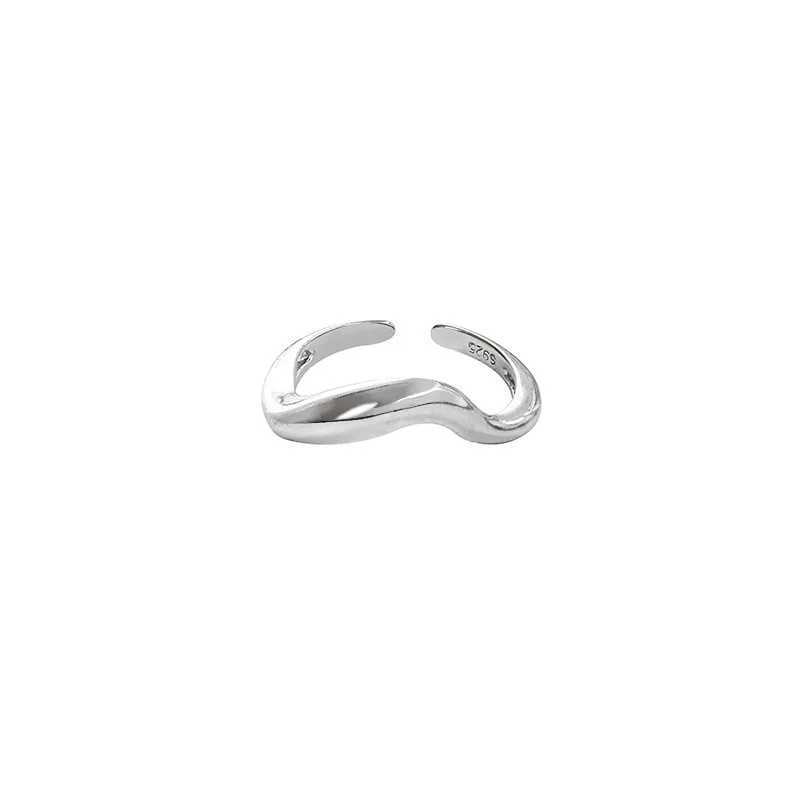 XIYANIKE Silver Color 2021 New Twisted Ring Creative Geetry Fashion Smooth Temperament French Jewelry Luxury Handmade X250220