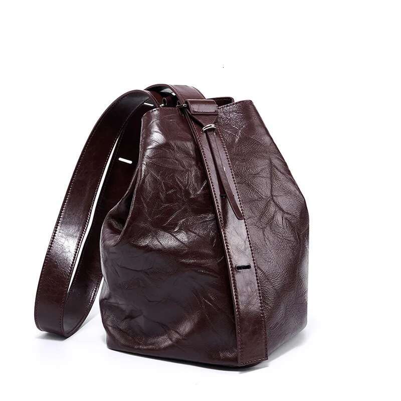 2024 New Sense Niche Design Armpit Genuine Leather First Layer Cowhide Women's Shoulder Crossbody Bag