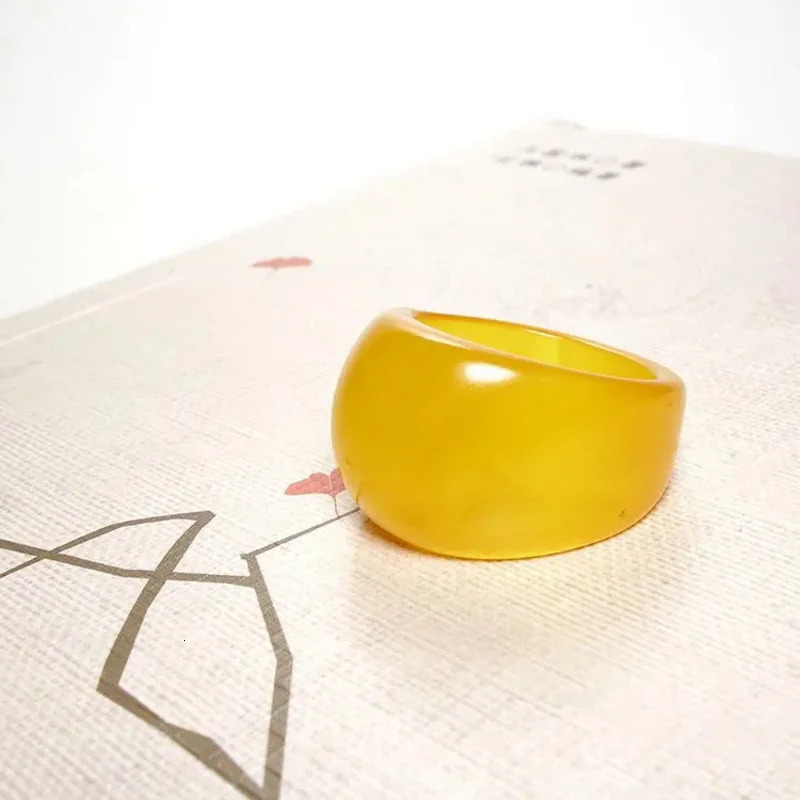 Natural Yellow Amber Ring Men Women Fine Jewelry Accessories Baltic Ambers Rings For Girlfriend Mom Gifts 250218