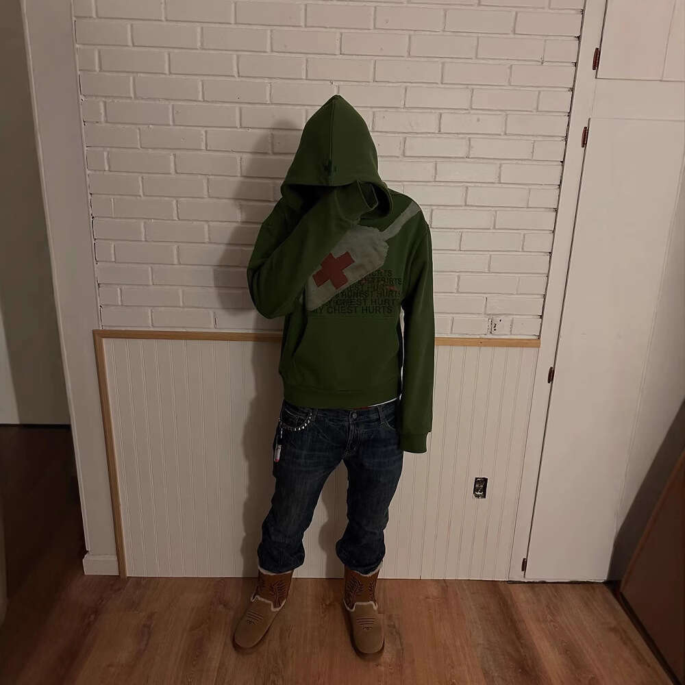 Y2K Streetwear: Personalized Long-Sleeved Hooded Sweatshirt for Boyfriend