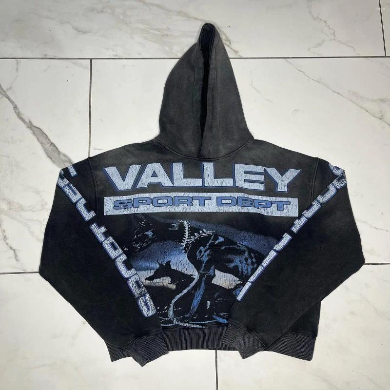 Men's Hoodies Harajuku Washing Trend Brand Sweatshirts Casual Valley Streetwear Heavy Water Oversized Hoodie Tracksuit Men Clothing