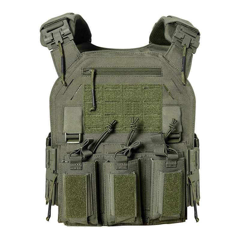 Wear-resistant quick-release laser-cut molle system outdoor hunting training tactical vest made of nylon materialXJ250219