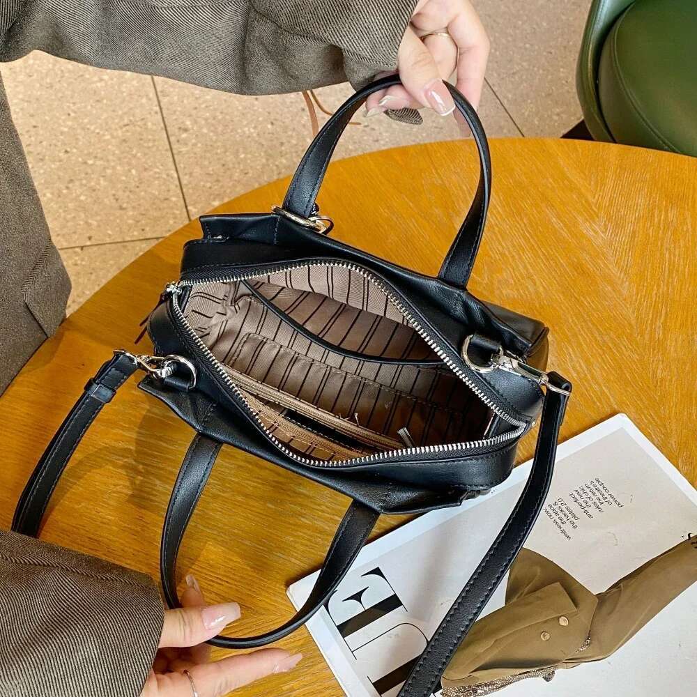Dropship Vegetable Tanned Top Layer Cowhide Leather Women Handbag Coffee Wine Red Color Female Shoulder Bag