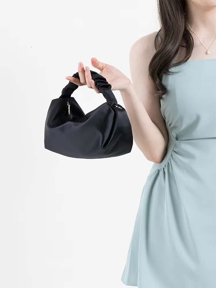 MABULA Brand Soft Fabric Totes Women's Designer Handbags Short Handle Shoulder Ladies Elegant Solid Color Pleated Bags