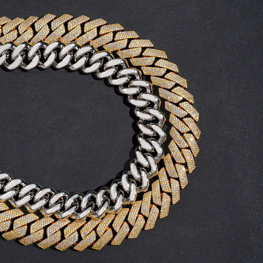 Cheap sier 6mm, 8mm, 10mm, two rows chilled out hip-hop VVS Moissanite Cuban chain through tester