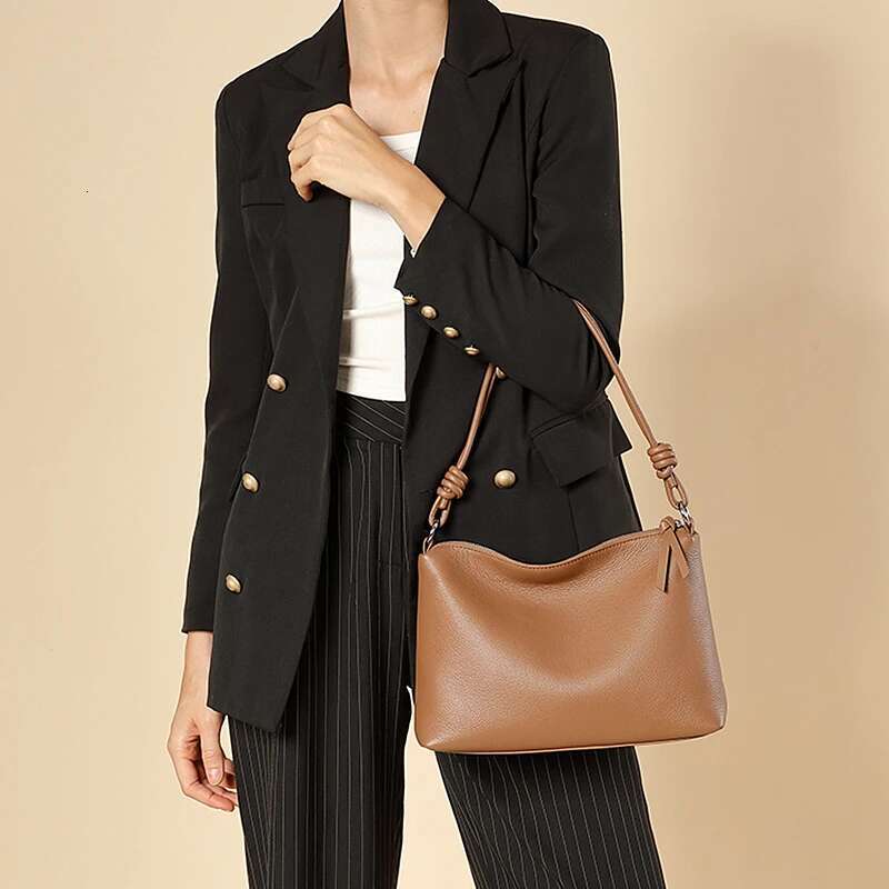 Hifashion Cowhide Genuine Leather Underarm Shoulder Bags For Women 2024 Trend Designer Large Capacity Crossbody Ladies Handbags